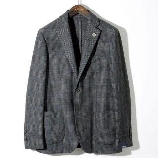 ビームス(BEAMS)のLARDINI ラルディーニ　ジャケット　グレンチェック　46 グレー(テーラードジャケット)