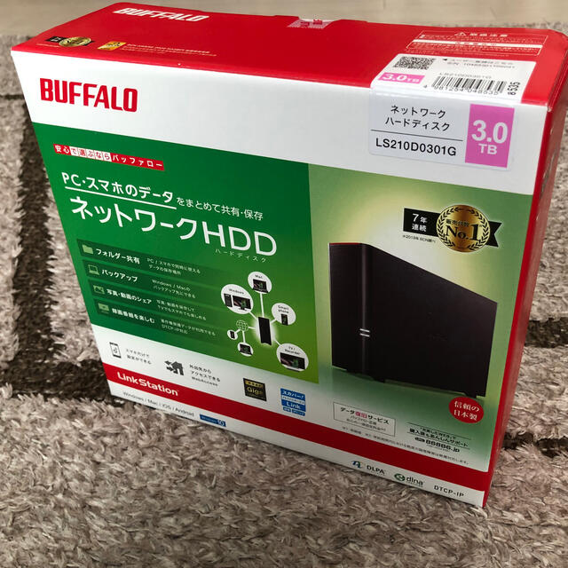 BUFFALO NAS Link Station LS210D0301G 3TBスマホ/家電/カメラ