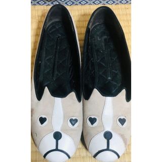 MARC BY MARC JACOBS 犬モチーフ ベロアフラット靴