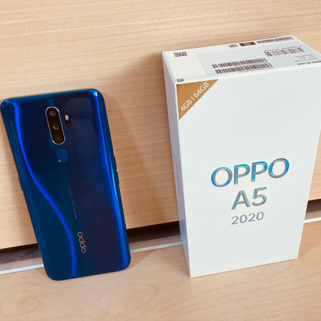 美品 OPPO A5 2020 4GB 64GB SIMフリー 青 モバイル