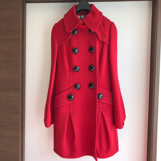 正規店販売 Burberry ブルーレーベル トレンチコート赤 38 美品