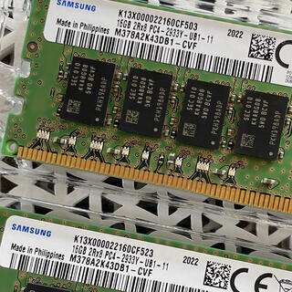 サムスン(SAMSUNG)のM378A2K43DB1-CVF [DDR4 PC4-23400 16GB]×2(PC周辺機器)