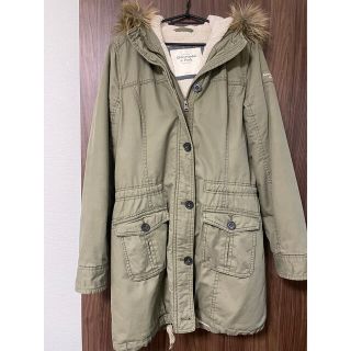 アバクロンビーアンドフィッチ(Abercrombie&Fitch)のアバクロ　モッズコート　（L）(ロングコート)