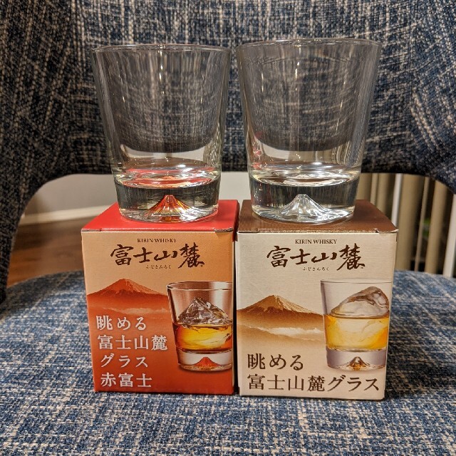 眺める富士山麓　ロックグラスペア 食品/飲料/酒の酒(ウイスキー)の商品写真