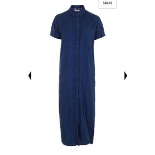 トップショップ(TOPSHOP)の値下げ！TOPSHOP デニムワンピース(ロングワンピース/マキシワンピース)