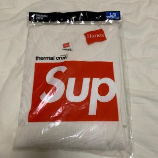 シュプリーム(Supreme)の【L】supreme hanes thermal crew サーマル(Tシャツ/カットソー(七分/長袖))