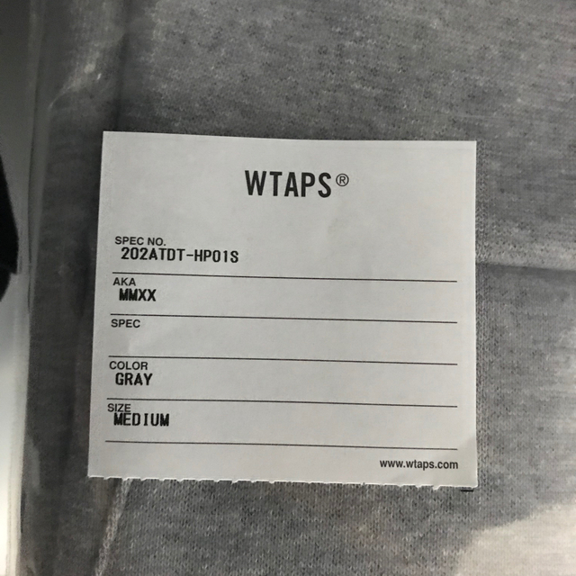 ダブルタップス WTAPS MMXX スウェットパーカー Mグレー新品