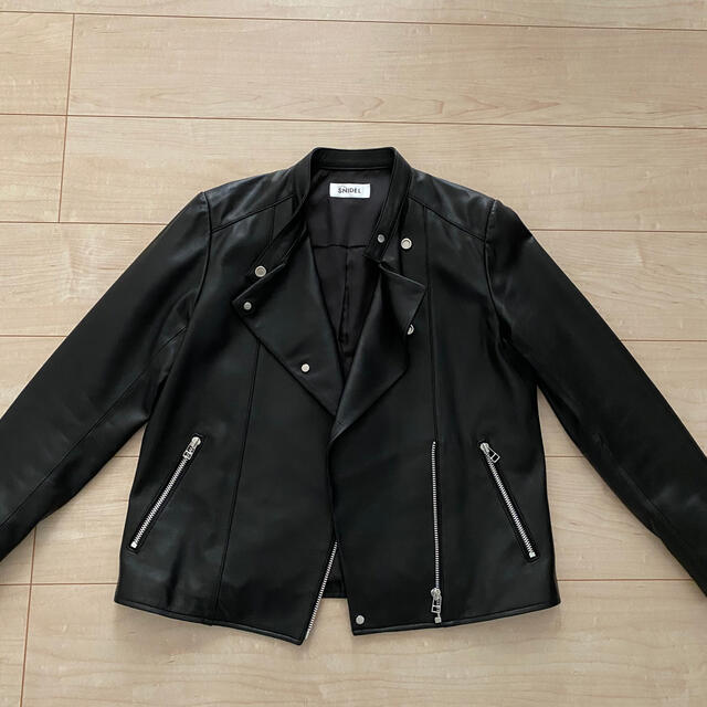 30%OFF SALE セール snidel スナイデル leather jacket BK - 通販