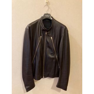 マルタンマルジェラ(Maison Martin Margiela)のレア　マルジェラ　レザージャケット　ライダース　ハノ字　ハズム　なかむ(レザージャケット)