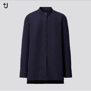 ジルサンダー(Jil Sander)のユニクロ +J ジルサンダー スーピマコットン スタンドカラーシャツ  S(シャツ/ブラウス(長袖/七分))