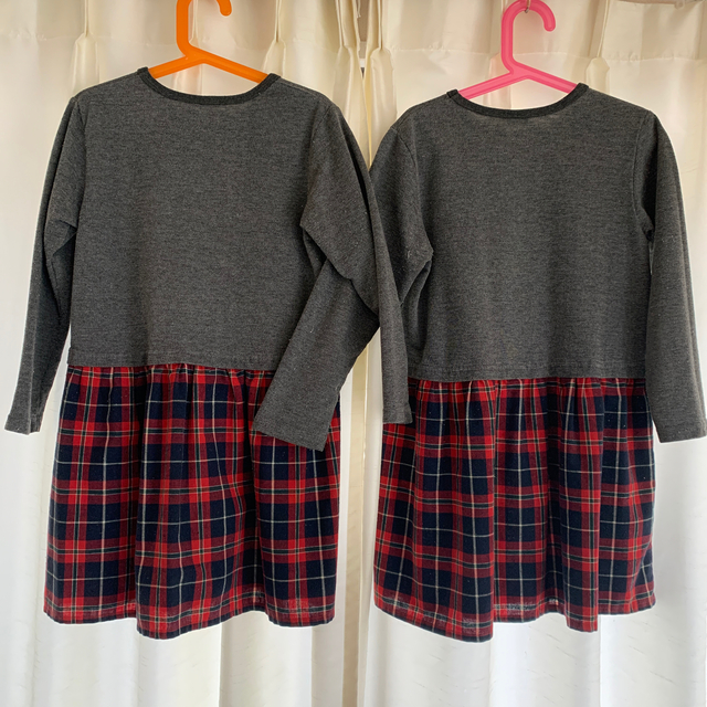 双子★ワンピースセット【女の子・130】 キッズ/ベビー/マタニティのキッズ服女の子用(90cm~)(ワンピース)の商品写真