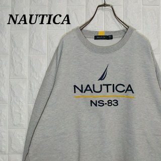 ノーティカ(NAUTICA)のノーティカ カナダ製 スウェット トレーナー ビッグロゴ 刺繍(スウェット)