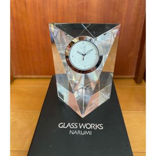 ナルミ(NARUMI)のNARUMI GLASS WORKSクリスタルプリズム置き時計(置時計)