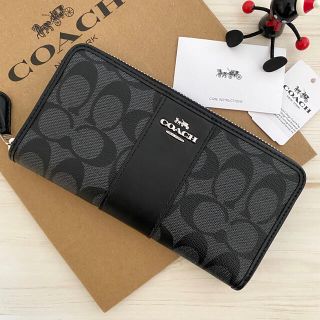 コーチ(COACH)の完売カラー 新品 COACH コーチ 長財布 グレー スモークブラック(長財布)