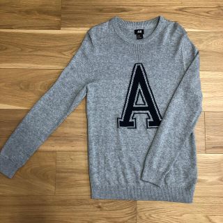 エイチアンドエム(H&M)のグレーニット(ニット/セーター)