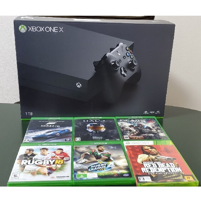 XboxOneXXbox One X 　ソフト6本付き