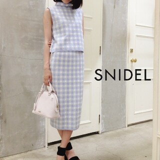 スナイデル(SNIDEL)の新品タグ付♡snidel♡ギンガムチェックタートルニット(ニット/セーター)