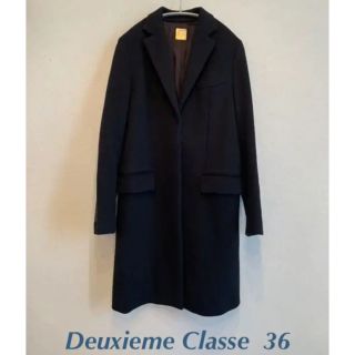 ドゥーズィエムクラス(DEUXIEME CLASSE)の最終値下げ♡ドゥーズィエムクラス　チェスター　コート　ブラック　36(チェスターコート)