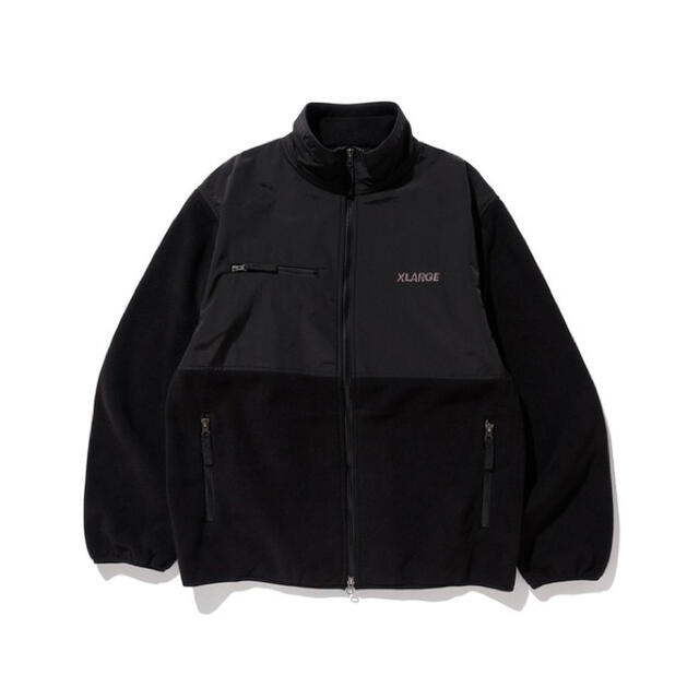 新品)XLARGE PANELED FREECE JACKET M ネイビー