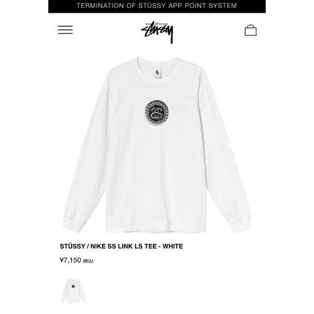 STUSSY(ステューシー)のSTUSSY / NIKE SS LINK LS TEE - WHITE メンズのトップス(Tシャツ/カットソー(七分/長袖))の商品写真