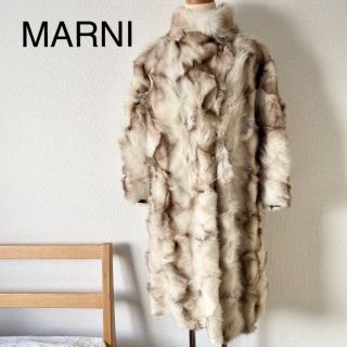 マルニ(Marni)の美品　MARNI マルニ　フォックス　ファー　ロングコート　レア　スペシャル(ロングコート)