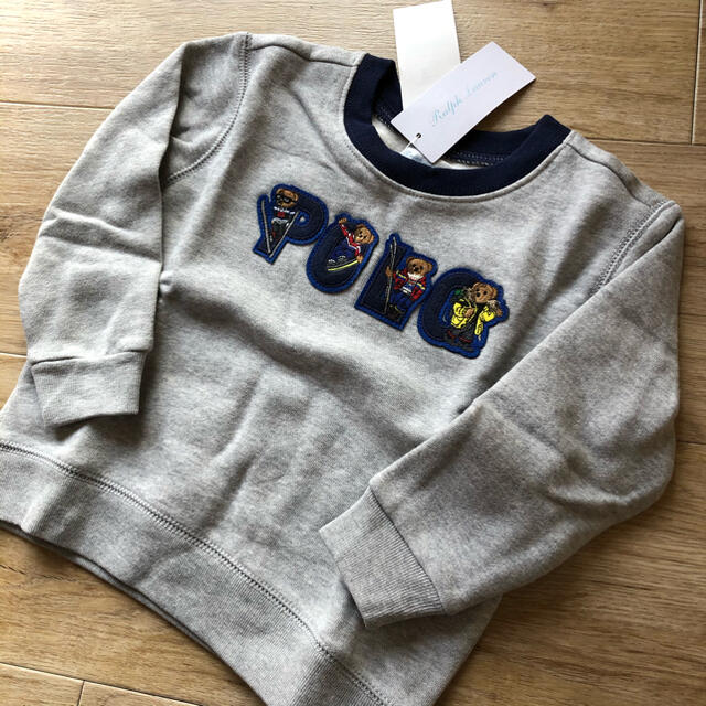 Ralph Lauren(ラルフローレン)のラルフローレン　ベビー　90 裏起毛　トレーナー　グレー　スキーベア キッズ/ベビー/マタニティのキッズ服男の子用(90cm~)(Tシャツ/カットソー)の商品写真