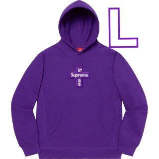 シュプリーム(Supreme)のSupreme Cross Box Logo Hooded Purple L(パーカー)