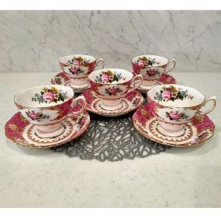 ロイヤルアルバート(ROYAL ALBERT)のロイヤルアルバート レディーカーライル カップ＆ソーサー 5客セット(食器)