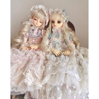 ボークス(VOLKS)の＊  Super Dollfie スーパードルフィー MSDの双子 ドレス付＊(人形)