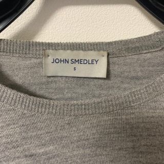 美品 JOHN SMEDLEY CLEVES ニット シルバー メリノウール