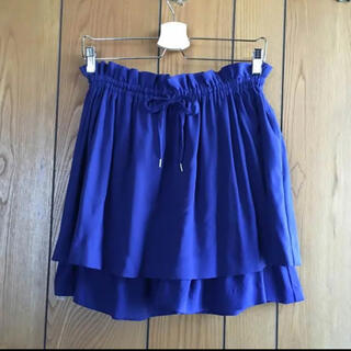マカフィー(MACPHEE)のTomorrowlandのMACPHEE★綺麗なブルー色スカート(ひざ丈スカート)