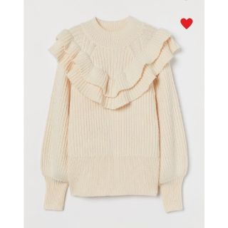 エイチアンドエム(H&M)のH&M フリルリブニット(ニット/セーター)