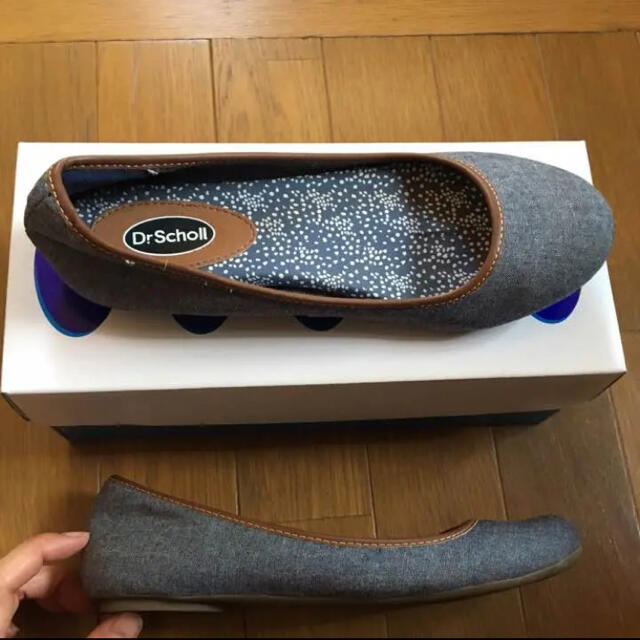 Dr.scholl(ドクターショール)のDr.Scholl★可愛いデニムの楽ちんバレエシューズ レディースの靴/シューズ(バレエシューズ)の商品写真