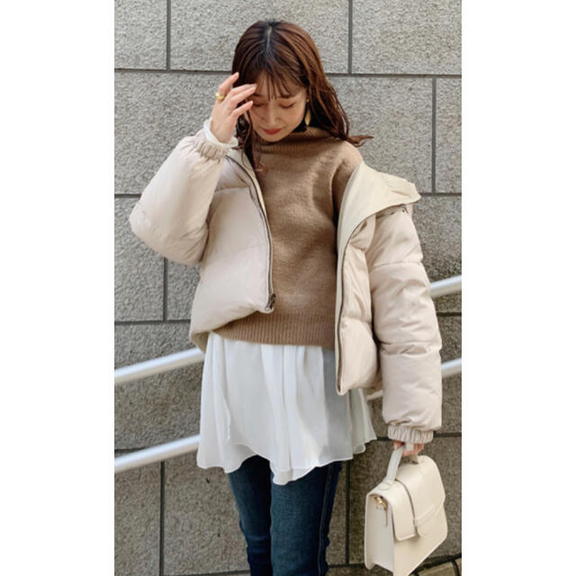 rienda(リエンダ)の【rienda】タグ付き🏷ヘムSHレイヤードKnit TOP レディースのトップス(ニット/セーター)の商品写真