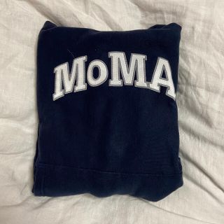 モマ(MOMA)のmoma パーカー　ネイビー　champion reverse weave (パーカー)