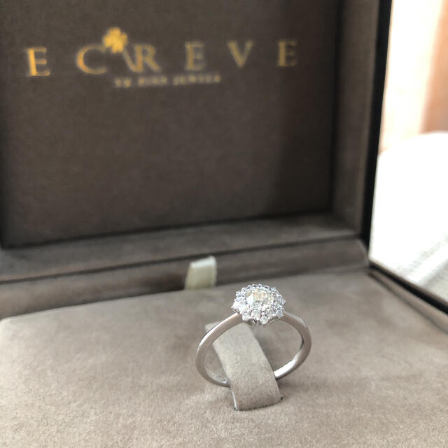未使用☆エクレブ ECREVE 18金ホワイトゴールド ダイヤモンドリング