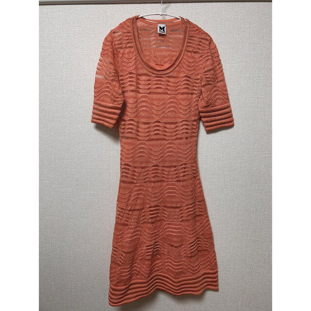 MISSONI(ミッソーニ)のM MISSONI★ほぼ未使用★ワンピース★サイズ42★オレンジ★サーモンピンク レディースのワンピース(ひざ丈ワンピース)の商品写真