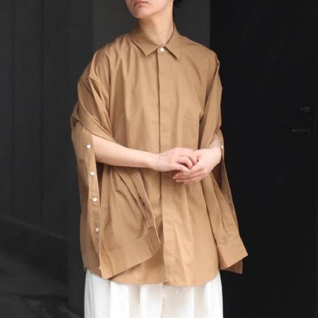 stein FLY FRONT SLEEVE OVERSIZED SHIRT