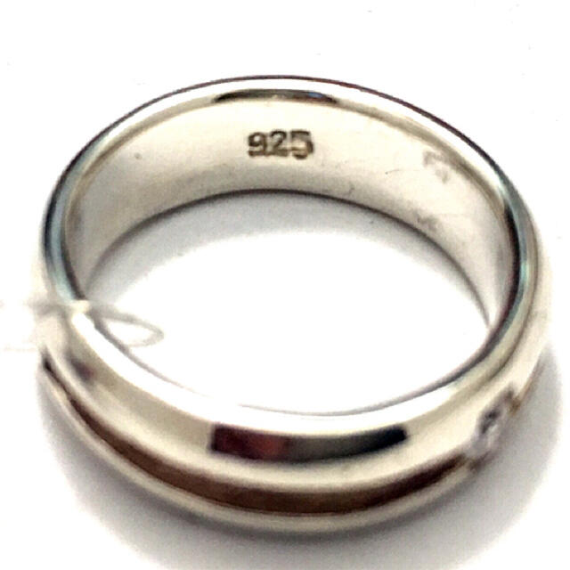 【8号】半額◆CZクロスライン本物シルバー925リング レディースのアクセサリー(リング(指輪))の商品写真