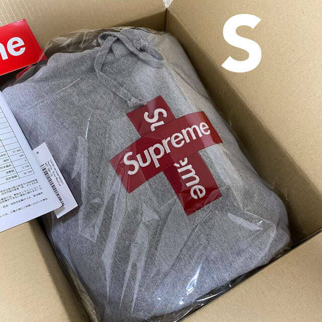 【S】Supreme Cross Box Logo Hooded Sweat