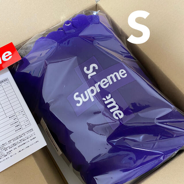 【S】Supreme Cross Box Logo Hooded Sweat