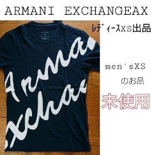 アルマーニエクスチェンジ(ARMANI EXCHANGE)のARMANI EXCHANGEAX 筆記体ロゴ ネイビー X-Sメンズsize(Tシャツ(半袖/袖なし))