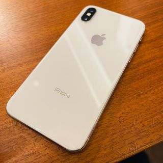 アップル(Apple)の美品 iPhone X SIMフリー  64GB ホワイト(スマートフォン本体)