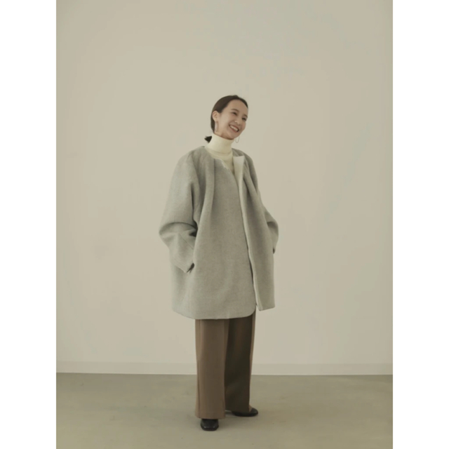 louren volume tack cocoon coat louren volume tack cocoon coat