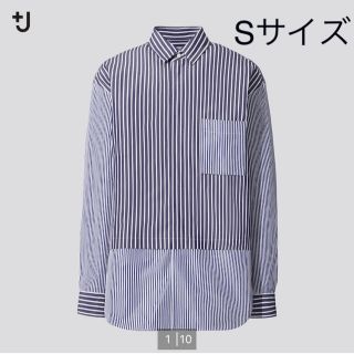 ユニクロ(UNIQLO)のスーピマコットンオーバーサイズシャツ(ストライプ) ＋Ｊ　S(シャツ)