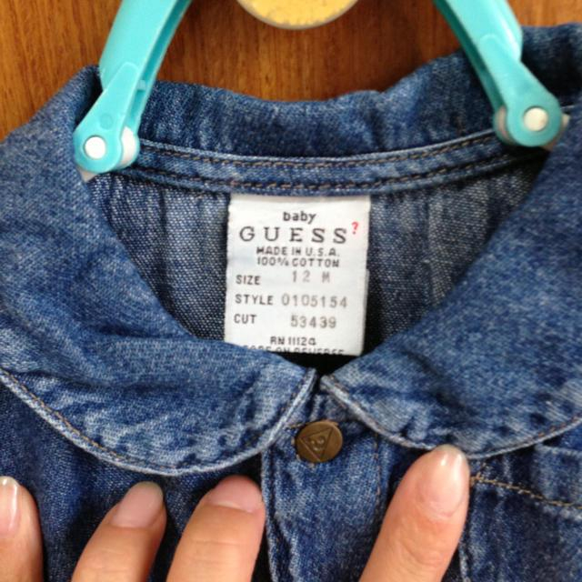 GUESS(ゲス)の12M デニムワンピ babyGUESS キッズ/ベビー/マタニティのキッズ服女の子用(90cm~)(その他)の商品写真