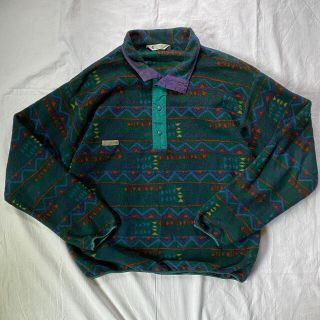 コロンビア(Columbia)の80s Columbia フリース USA製 総柄 古着 ヴィンテージ(ブルゾン)