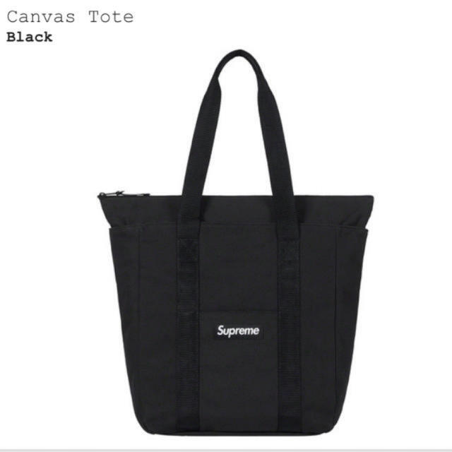 新品・未使用 supreme Canvas Tote トートバック 黒 カバン