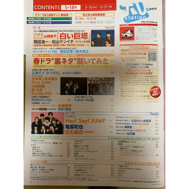 TV station (テレビステーション) 関西版 2019年 5/18号 エンタメ/ホビーの雑誌(音楽/芸能)の商品写真