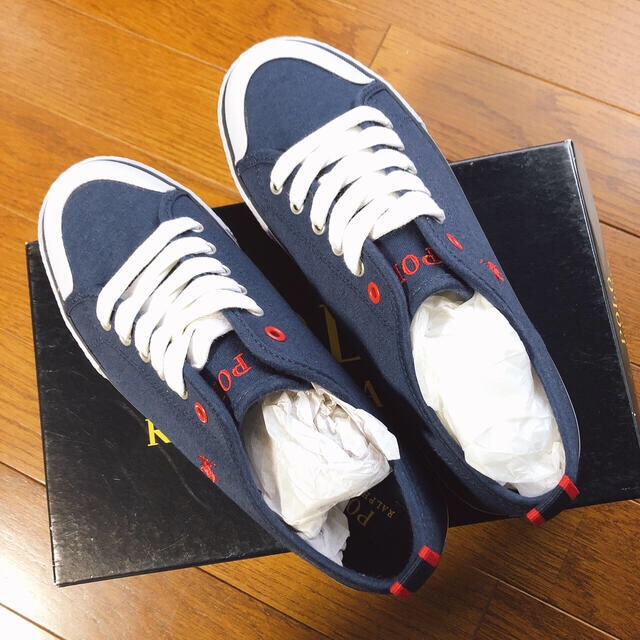 POLO RALPH LAUREN(ポロラルフローレン)のPOLO ralph lauren スニーカー　ネイビー　23.5 レディースの靴/シューズ(スニーカー)の商品写真